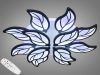 Потужна LED люстра до 30 м² з пультом 180 Вт пелюстки чорно-білі (8028/8+4BK LED 3color)