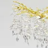 Люстра підвісна кришталева 60 см на 10 ламп золота (P6039/60GD)