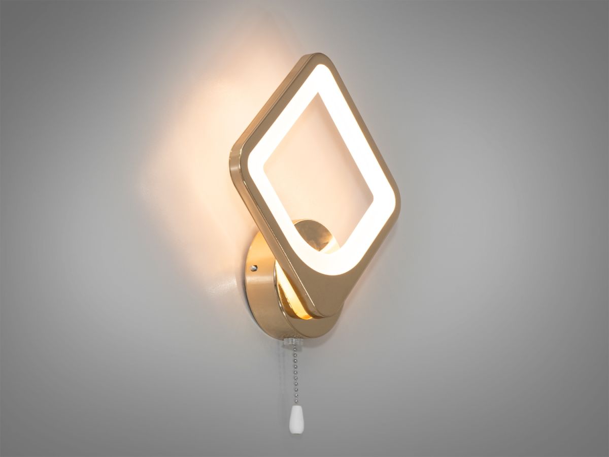 Настінний світильник Led бра квадратне золоте (8060/1G)