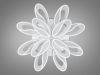 Світлодіодна Led люстра 25-30 м² для великої кімнати 190 Вт White Coffee Beans (8090/8+4WH 3color)