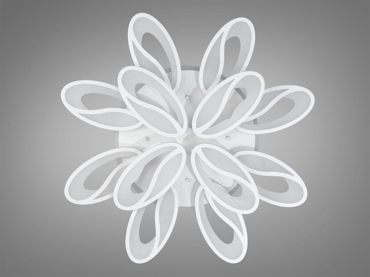 Світлодіодна Led люстра 25-30 м² для великої кімнати 190 Вт White Coffee Beans (8090/8+4WH 3color)
