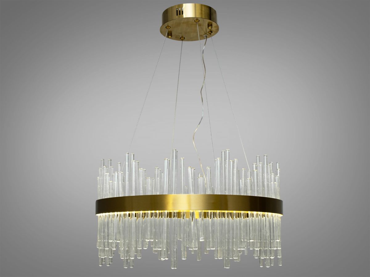 Люстра підвісна в стилі Art Deco 50 см, колір Золото, скляний орган «Organo Dorato» (839-500)