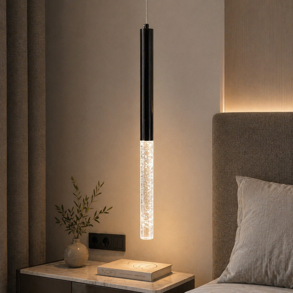 Світлодіодний підвісний Led світильник колір Чорний, 3W Crystal Drop