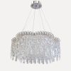 Сучасна кришталева Led люстра до 18 м² з ефектом кришталевого сяйва 81 Wt (8635/600CH)