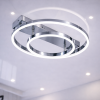 Світлодіодна Led люстра до 18м² срібний корпус з пультом (Orbital Silver Chrome 2537HR dimmer)