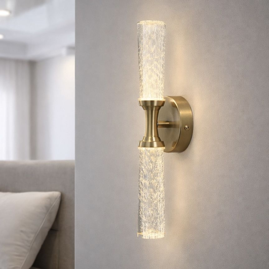 Світлодіодне настінне Led бра 5W бронзовий колір "Crystal Cylinder Bronze" (8151-A GD)