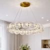 Підвісна скляна Led люстра 56см золото до 15м² (7841030-15 led (600) AB)
