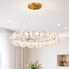 Підвісна скляна Led люстра 56см золото до 15м² (7841030-15 led (600) AB)