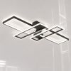 Світлодіодна Led люстра 144Wt до 25м² прямокутна форма чорна (Geometric Quad Black 1185/2+2 Bk)