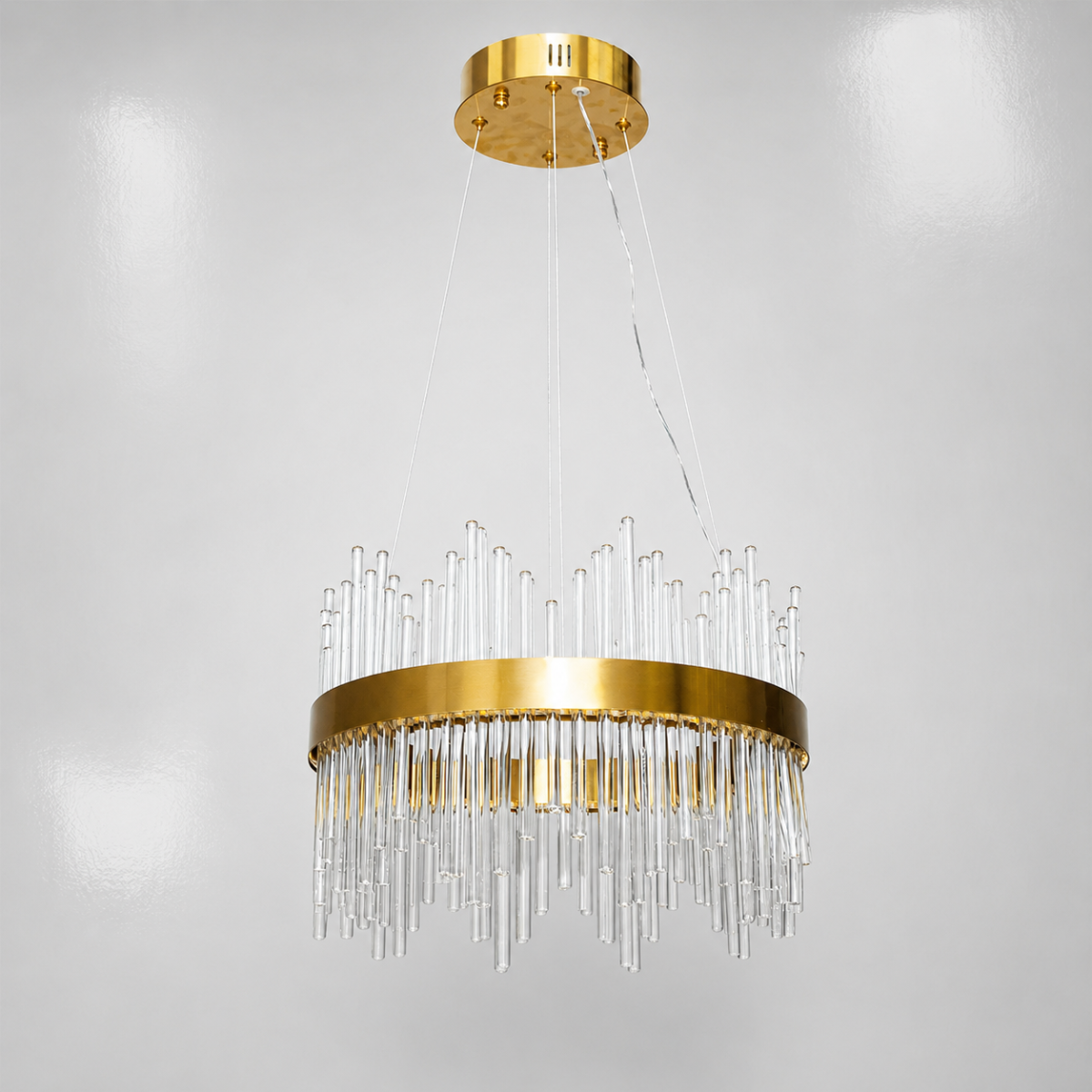 Кришталева LED люстра в стилі Бароко до 18м² бронзовий корпус 90W Alba Lux Royal