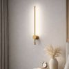 Подовжене свiтлодiодне Led-Бра 60 см у бронзовому корпусі Stick Bronze Minimal 2042/600 brass