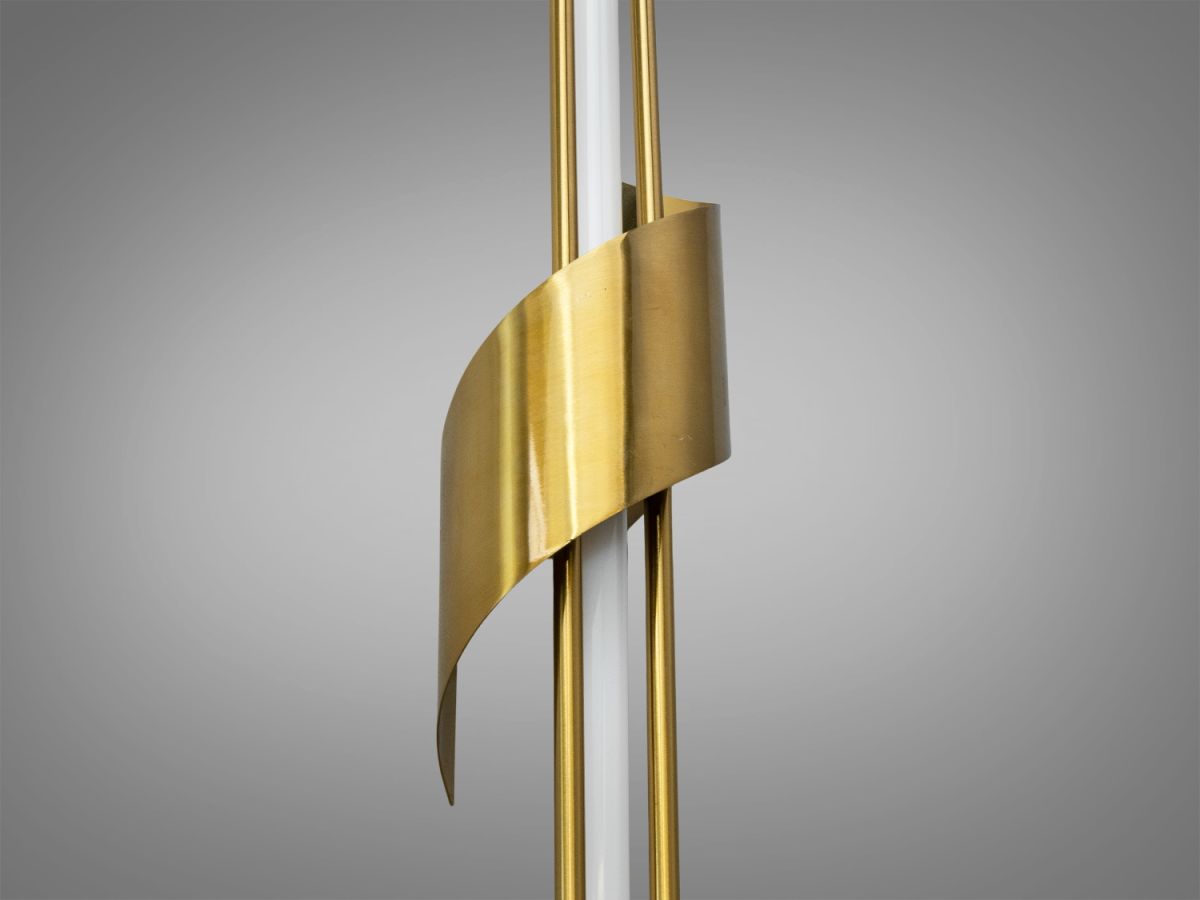 Дизайнерське настінне LED бра 10W бронзове перо 78 см (Bronze Stick Linear 2309AF76)
