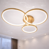 Стельова світлодіодна Led люстра до 18м² золотого коляру 84 Wt "Modern Triple Rings Gold" (2556G)