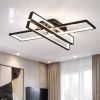 Сучасна Led люстра до 20м² чорний каркас 164 Wt Geometria Gravity