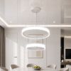 Підвісна LED-люстра до 20 м² біла два кільця 55W  (WG5127/60+40WH)