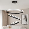 Каскадна підвісна LED люстра на 3 кільця до 35м² "Triple Ring Eternity" (MD78099/80+60+40BK)