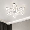 Світлодіодна Led люстра до 20м² у формі квітки Біла LORENA (DOUBLE 132W)