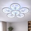 Світлодіодна LED люстра до 18 м²  з пультом  90 Вт (8135/5+1WH LED 3color)