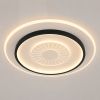 Кругла стельова LED-люстра з пультом (SY-16079/500 BK+WH, 96 Вт, Чорний/Білий)