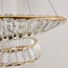 Кришталева LED-люстра 2 кільця 80 см / 60 см золотой корпус 250 Вт Viscount (D8801-600+800 FGD)