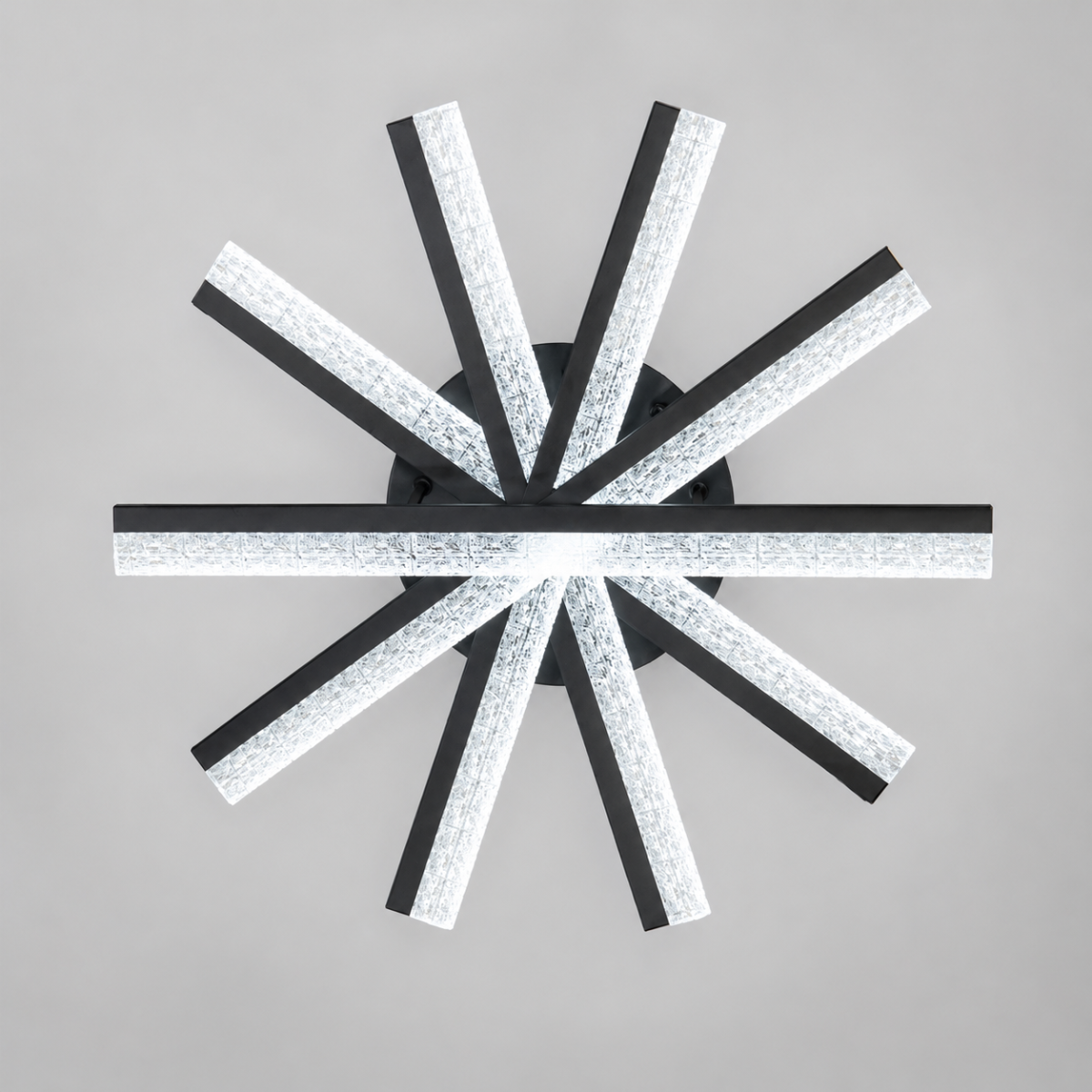 Стильна світлодіодна люстра Led до 18м² чорні лінії 70 Wt (MX3068/5BK)