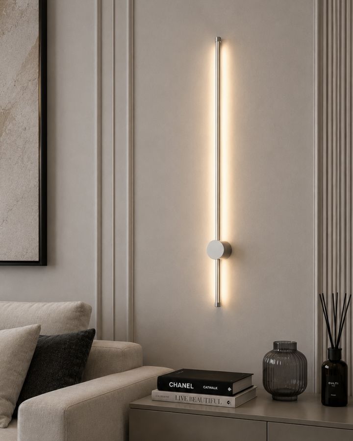 Настінний LED-світильник бра 60 см срібного кольору (786W8002 (600) SL)