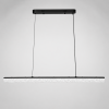 Світлодіодна подовжена підвісна Led люстра 100 см у чорному корпусі Crystal Line Black