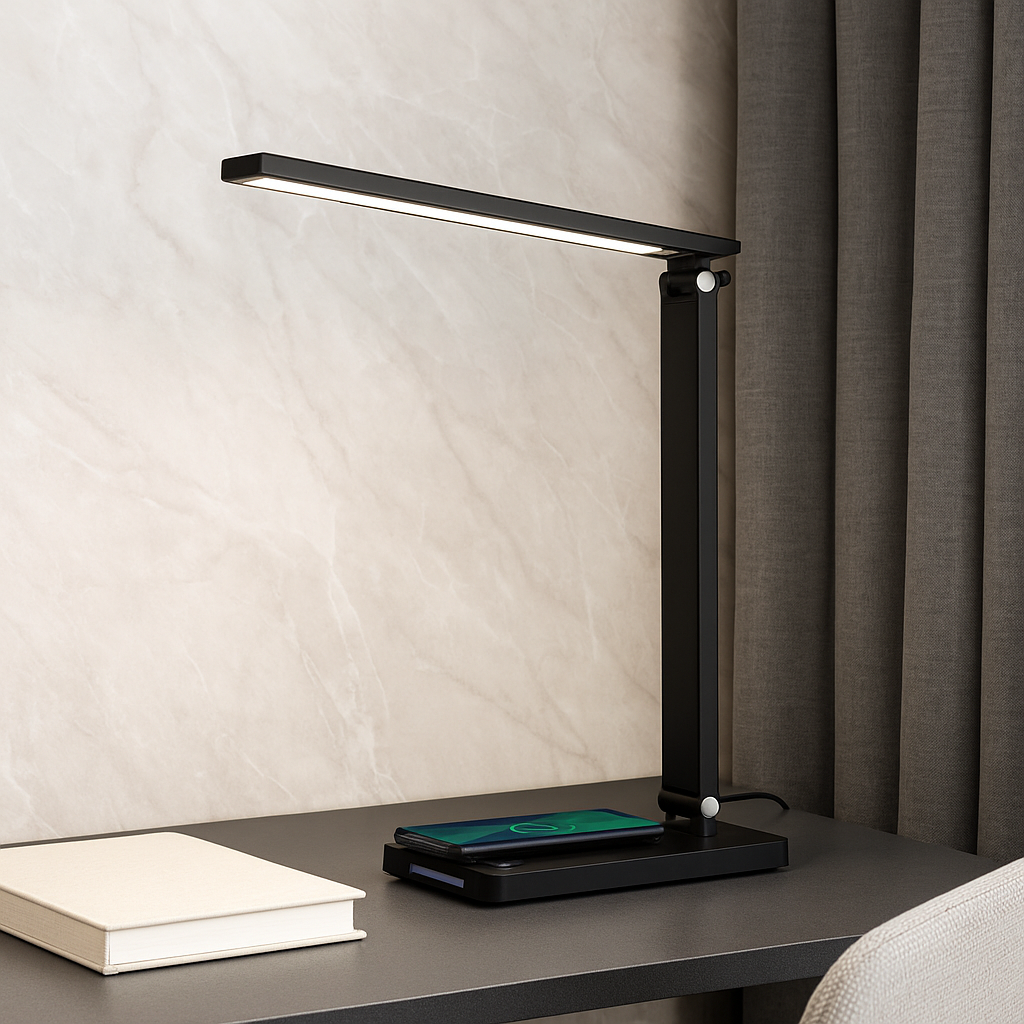 Настільна Led лампа 8W чорна Violux SLIM 450LM