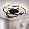 Стильна Led люстра до 18м² з пультом у чорному кольорі Orbital Black (2557BK dimmer)