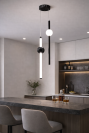 Дизайнерський LED підвіс 24W чорного кольору (Balance Sphere 2066/2BK)