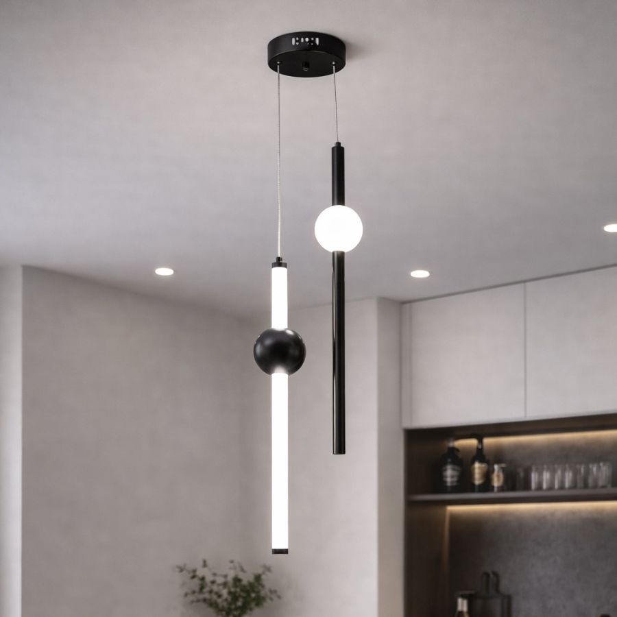 Дизайнерський LED підвіс 24W чорного кольору (Balance Sphere 2066/2BK)