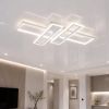 Світлодіодна Led люстра 220Wt до 30м² прямокутна форма біла (1186/2+2 Wt)