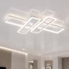 Світлодіодна Led люстра 220Wt до 30м² прямокутна форма біла (1186/2+2 Wt)