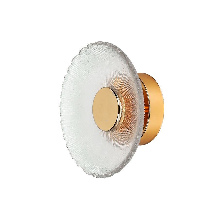 Сучасне настінне Led бра 7Wt золоте сонце (Crystal Disc Gold 803W6103-1led FGD)