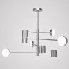 Срібна Led  люстра 120W на 8 елементів світла до 18 м² (D302-8CH)