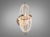 Дизайнерське LED бра золотого кольору Oval Golden Glow (B1759)