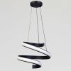 Сучасна світлодіодна LED-люстра до 20м² в чорному корпусі 117W  Black Spiral Infinity