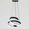 Сучасна світлодіодна LED-люстра до 20м² в чорному корпусі 117W  Black Spiral Infinity