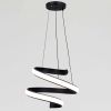 Сучасна світлодіодна LED-люстра до 20м² в чорному корпусі 117W  Black Spiral Infinity