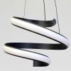 Сучасна світлодіодна LED-люстра до 20м² в чорному корпусі 117W  Black Spiral Infinity