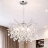 Кришталева каскадна люстра  50 см у сріблі Silver Willow