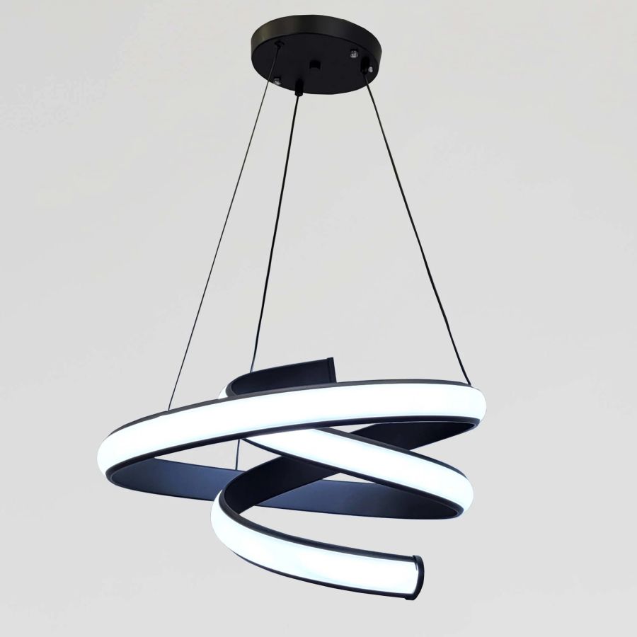 Підвісна Led люстра чорного кольору до 20м² Infinity (B3BK)