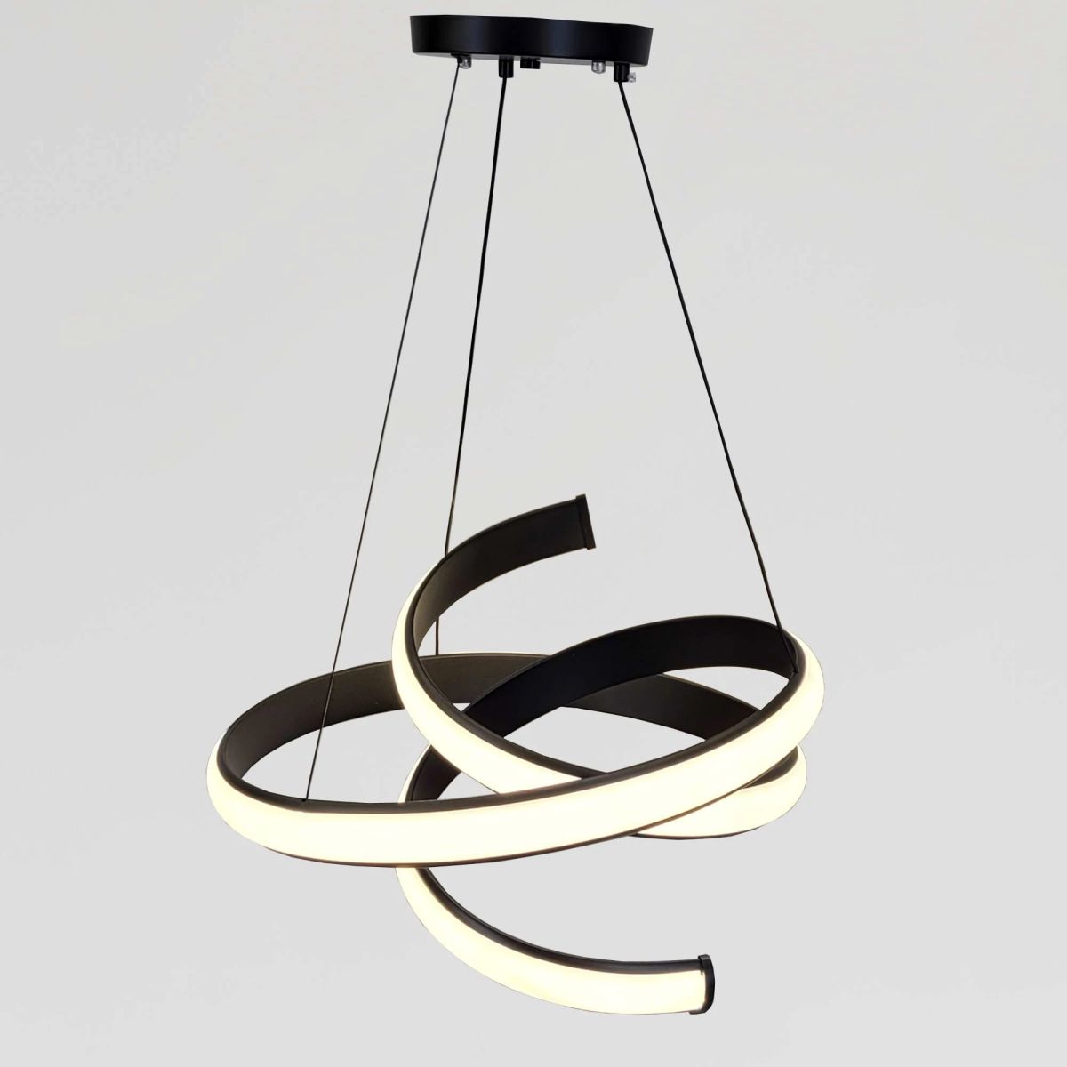 Підвісна Led люстра чорного кольору до 20м² Infinity (B3BK)