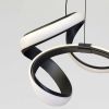 Підвісна Led люстра до 20м² чорного кольору 151Wt (B4BK)