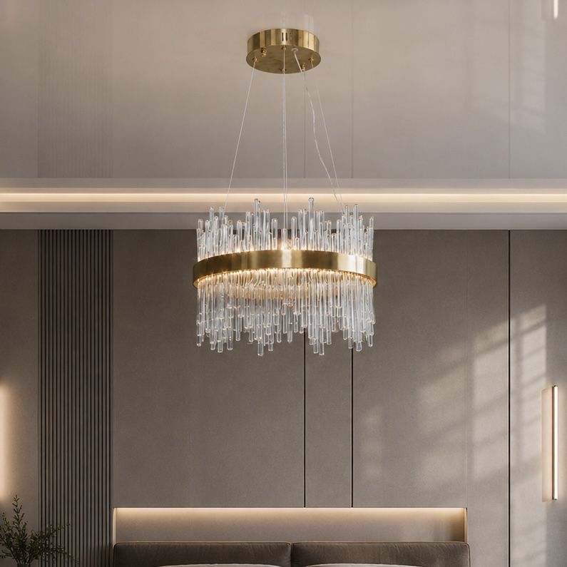 Кришталева LED люстра в стилі Бароко до 18м² бронзовий корпус 90W Alba Lux Royal