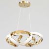 Сучасна світлодіодна LED-люстра до 25м² золотого кольору 151W Golden Infinite Loop 51 см