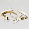 Сучасна світлодіодна LED-люстра до 25м² золотого кольору 151W Golden Infinite Loop 51 см