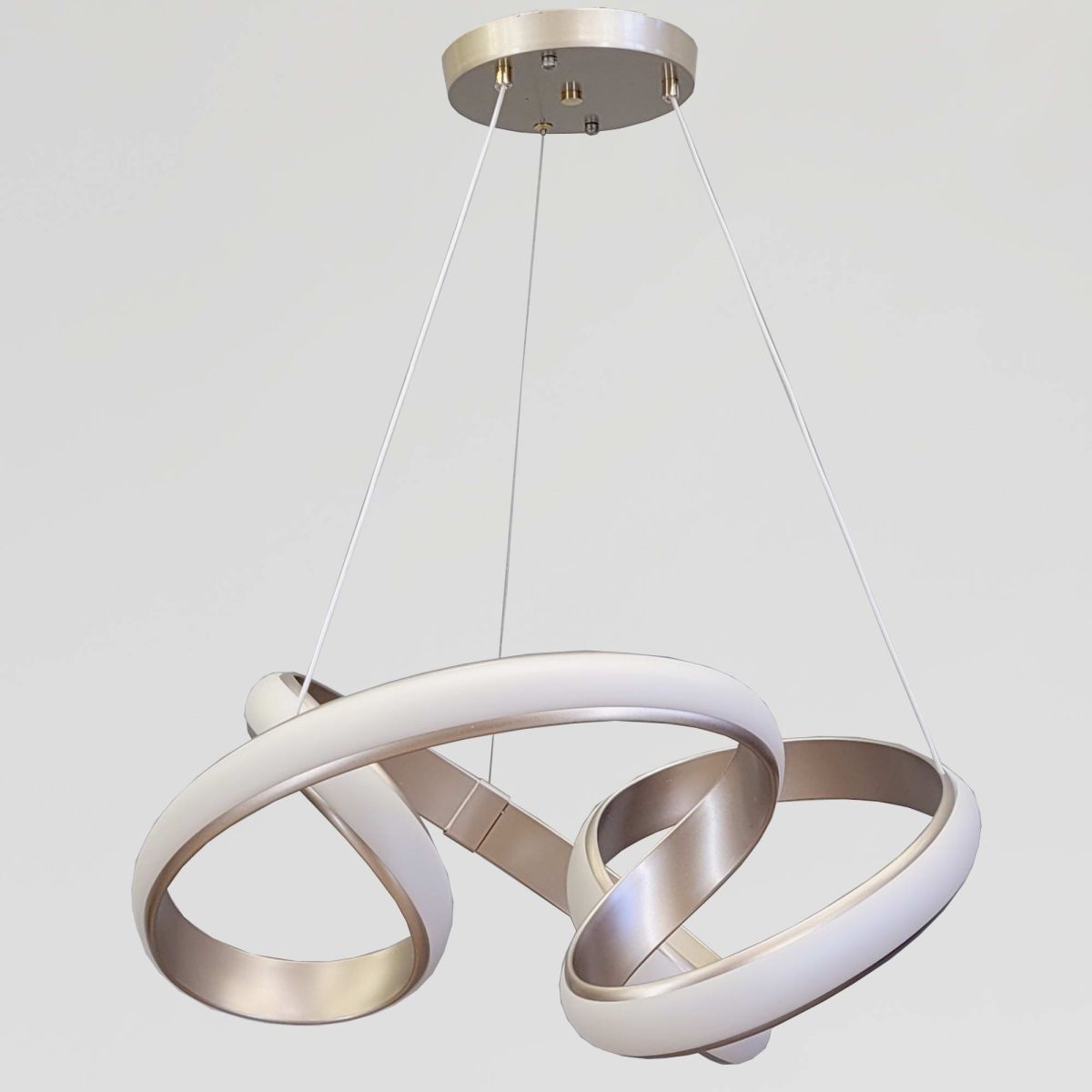 Підвісна LED люстра до 20м² діаметр 50 см. 151W Rose Gold Satin (B5CF)