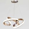 Підвісна LED люстра до 20м² діаметр 50 см. 151W Rose Gold Satin (B5CF)