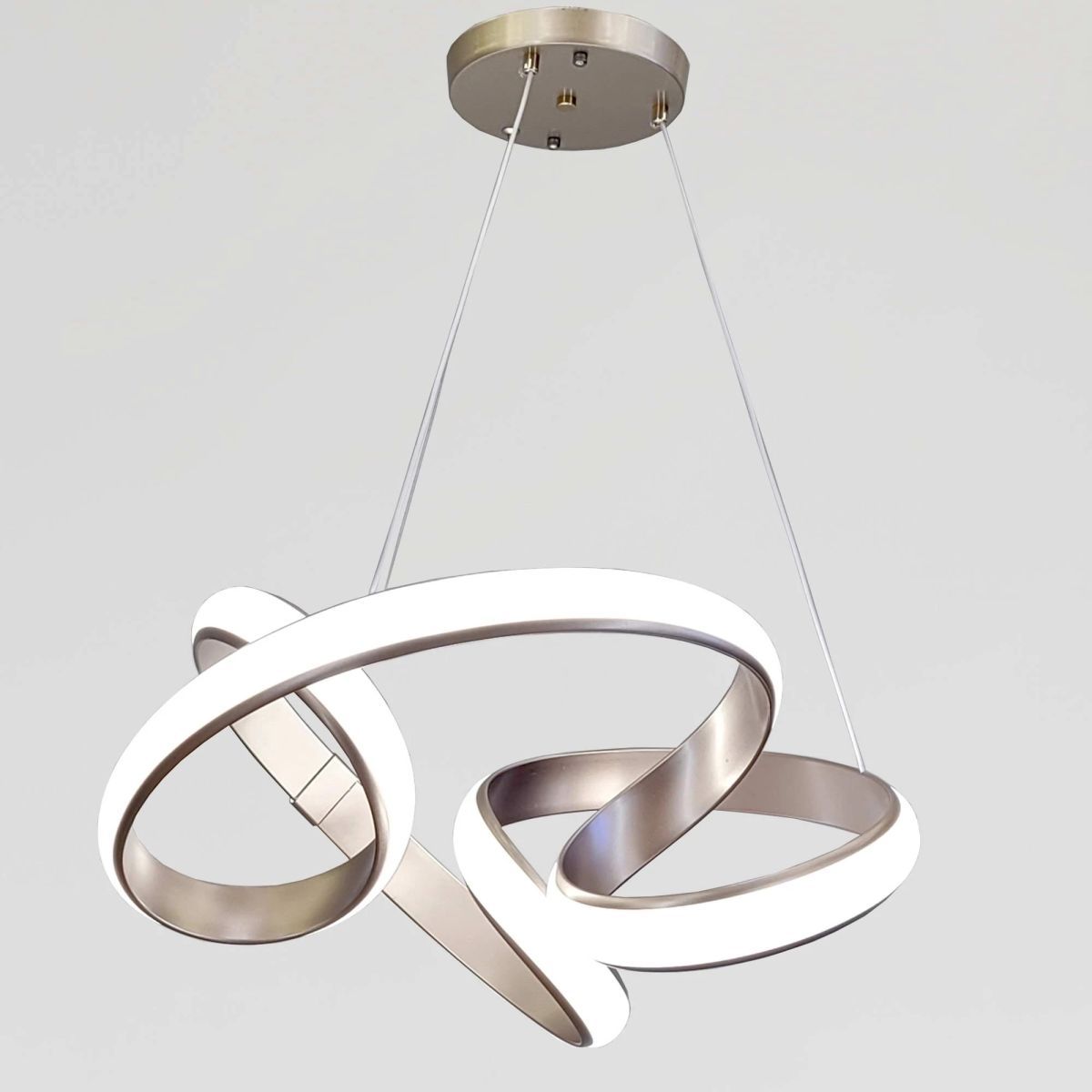 Підвісна LED люстра до 20м² діаметр 50 см. 151W Rose Gold Satin (B5CF)